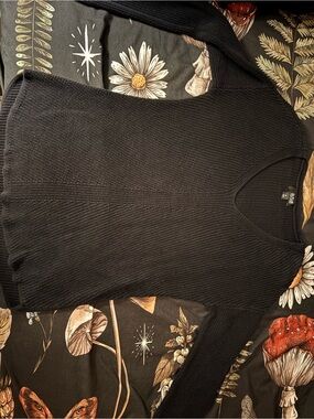 Ana Black Shaker Knit Sweater